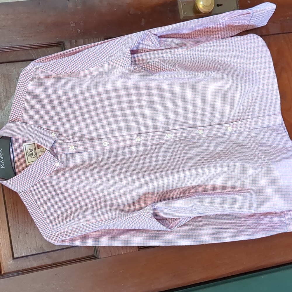 Americana Red/White/Blue Seersucker Long Sleeve Oxford Button Down L